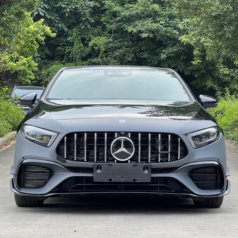 Applicable to 19-25 Mercedes-Benz A- Class W177 to A45amg Simple Narrow Body Encircling Front and Rear Bars Rear Lip Middle Net Cover Tail Throat