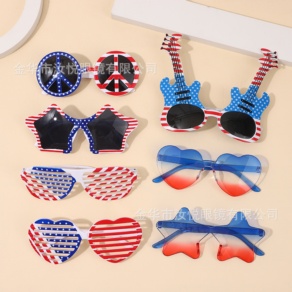 Inventario del Día Nacional de los Estados Unidos serie de gafas de fiesta de baile gafas de decoración del Día de la Independencia gafas de regalo de fiesta de decoración