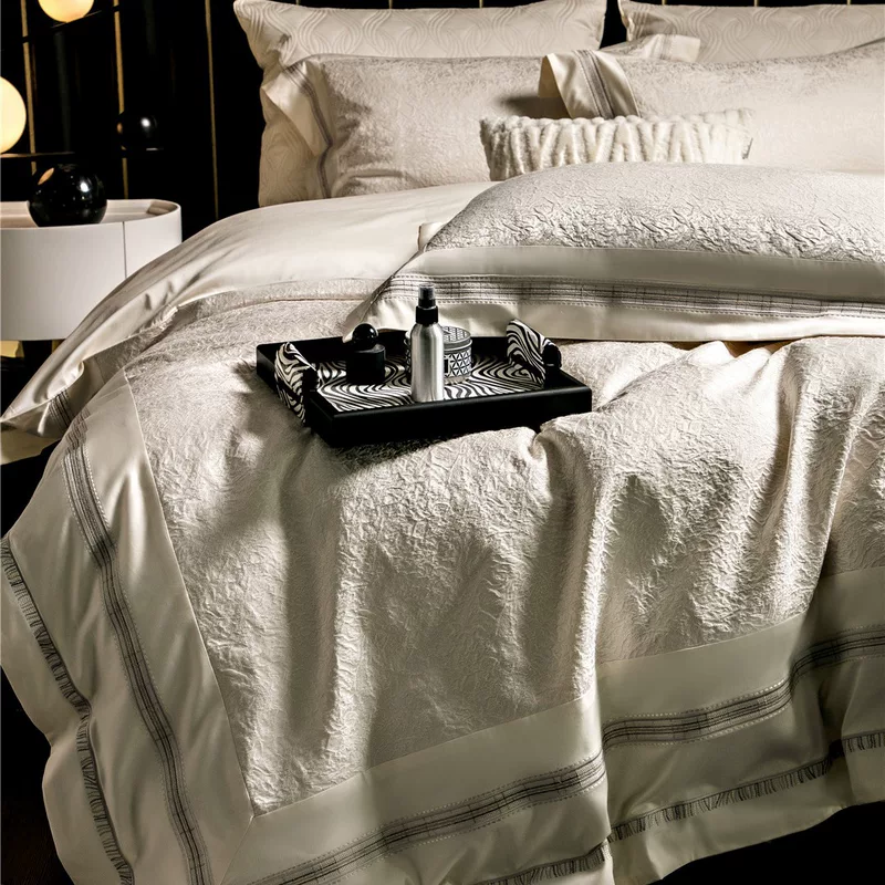 Итальянское высококлассное тату-белье bedding высокий уровень ощущения роскоши наслаждение из чистого хлопка и хлопка хлопок четыре предмета набор Эллис