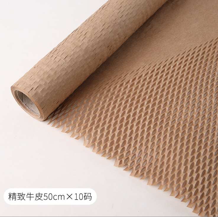 Papel de regalo de nido de abeja, papel de regalo acolchado con rejilla colorida, papel kraft de nido de abeja, venta al por mayor.