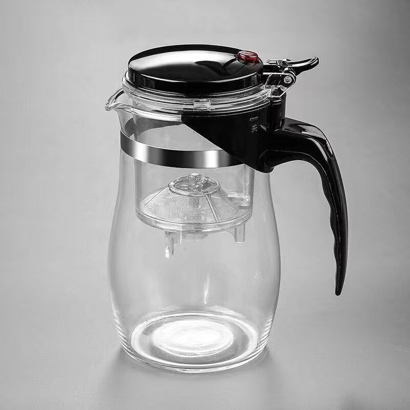 批发玻璃飘逸杯泡茶壶一键过滤泡茶杯茶水分离茶壶茶具礼品杯logo|undefined