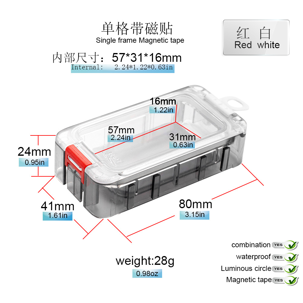 Caja de cubo mágico caja de cebo Luya caja de herramientas de empalme de doble capa caja de cebo duro caja de accesorios de almacenamiento caja de ECOFT fábrica al por mayor