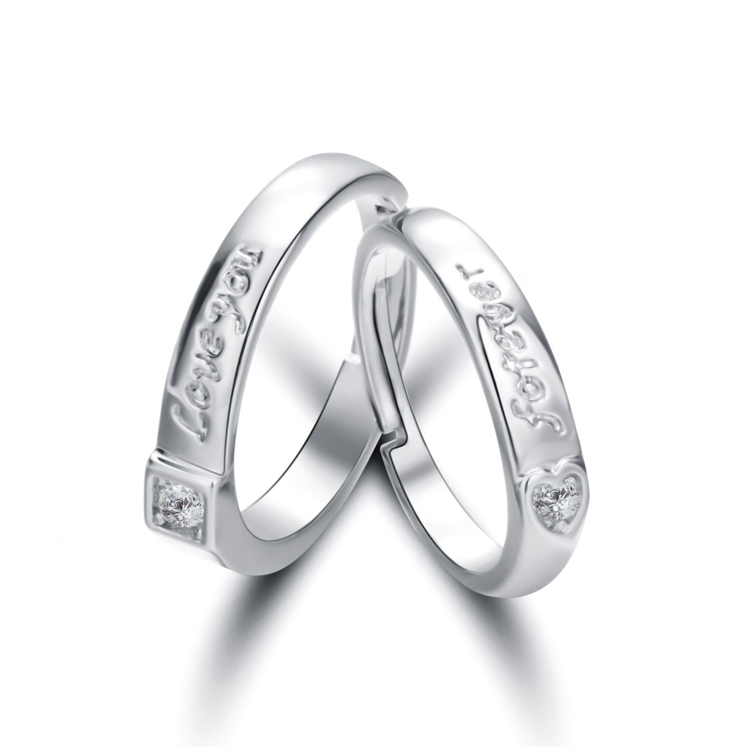 Elegant Klassischer Stil Herzform Kupfer Zirkon Offener Ring In Masse display picture 9