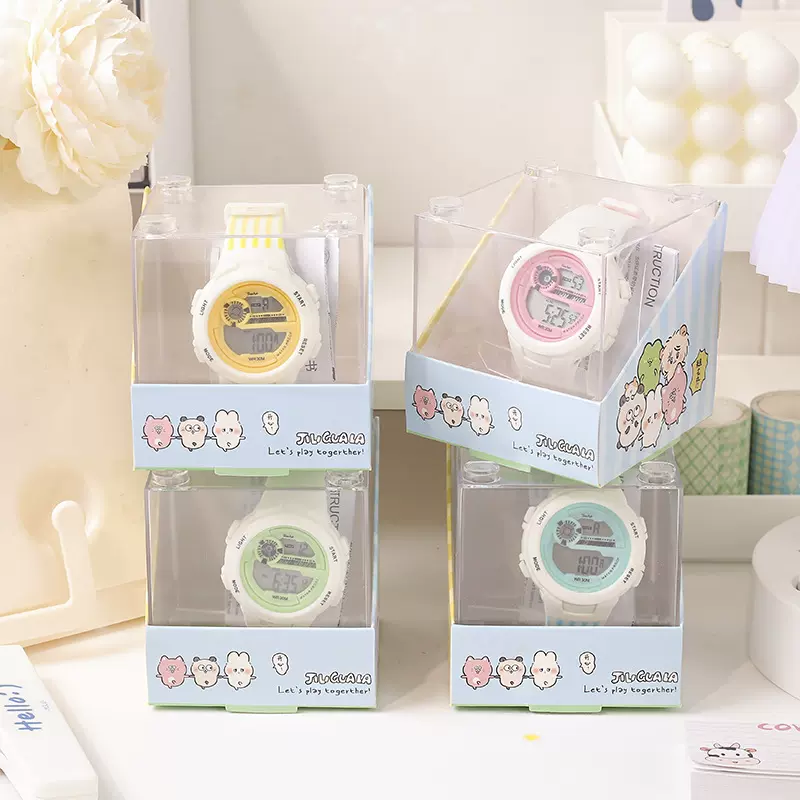 运动手表 JILIGUALA出去玩高颜值ins卡通时间管理学生可爱电子表