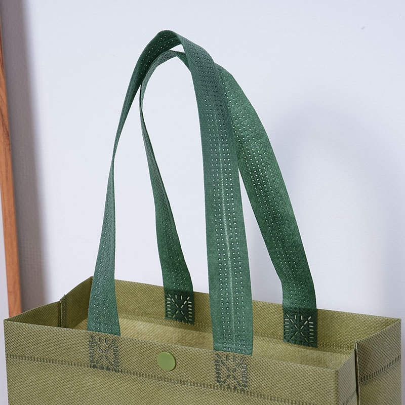 Bolsa de mano no tejida con botón tienda de ropa tienda de gafas bolsas de té bolsas de regalo de compras personalizadas LOGO impreso
