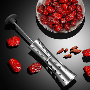 New 304 stainless steel red dates corer creative press type Green dates corer kitchen gadget corer