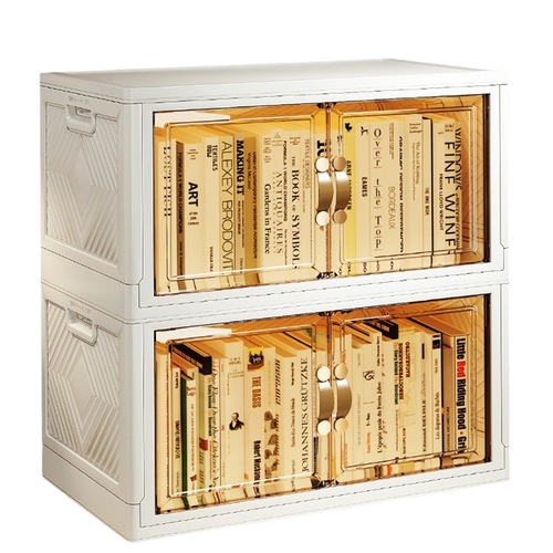 Selected Double-Door Folding Storage Box Organizer Toy Clothes Storage Cabinet Plastic Wardrobe Storage Box