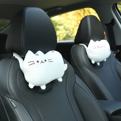 Corgi headrest car cute – Headrest - cookie-cat-white-251803kg-pair