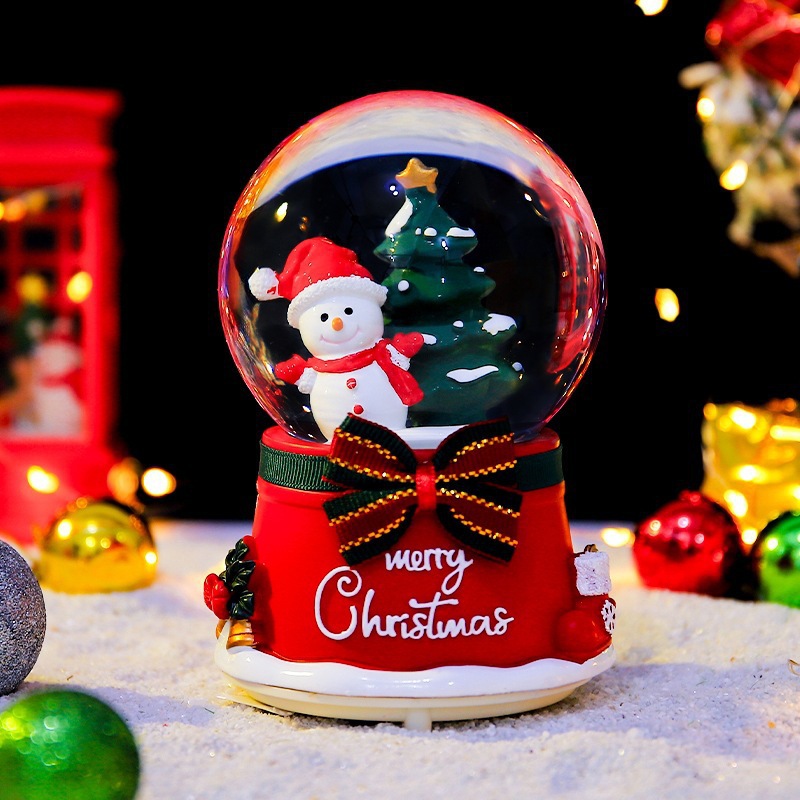 Nuevos regalos de Navidad luminosos bolas de cristal de nieve de agua decoraciones de Navidad al por mayor transfronterizas regalos para niños