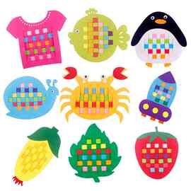 不织布手工编织幼儿园材料diy玩具环境布置区域角儿童教具