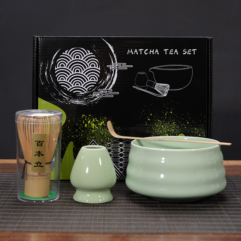 Matcha tazón té taza Matcha cepillo cien Benli taza de té Té juego de té Dinastía Song juego de té Matcha herramienta traje caja de regalo japonés