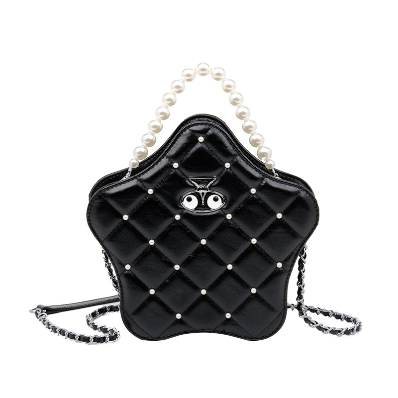 Nuevo bolso de mujer de estilo PU bordado perla de alta gama estereotipado lindo bolso de cadena pequeño bordado de estrellas 2773 #
