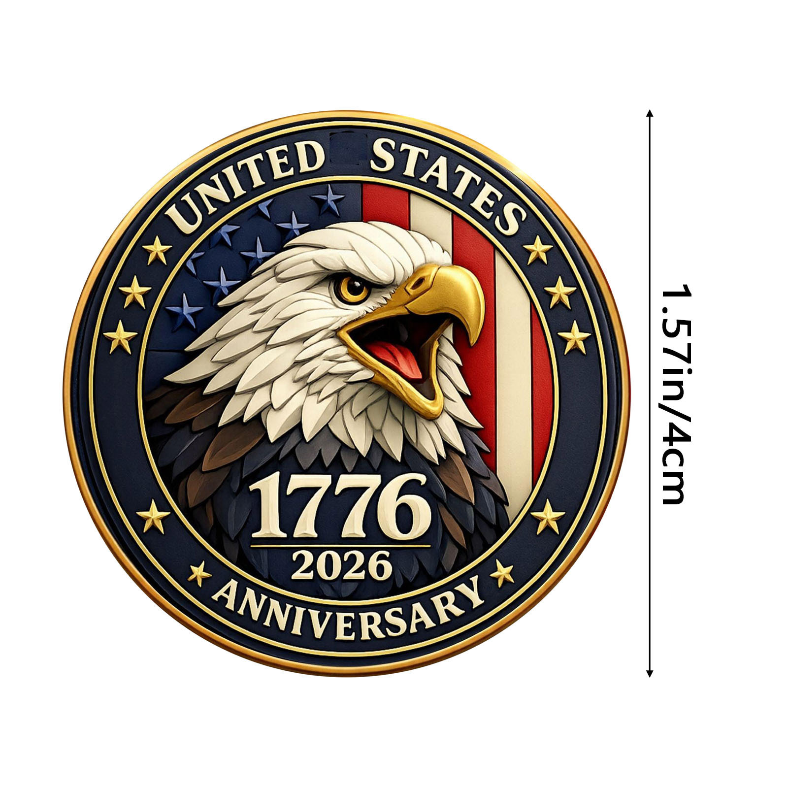 Moneda acrílica conmemorativa del 250 aniversario de la fundación de los Estados Unidos Moneda Estatua de la Libertad image 7