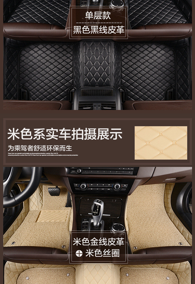 Car coil floor mats, custom-fit carpet-style floor mats, available for thousands of car models, specifically designed for 5-seater vehicles