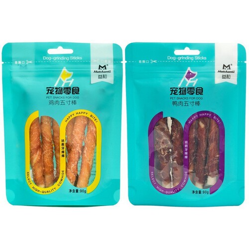 Yihe Dog Teething Stick Bone Kraft Roll One-meter Stick Cat Canned Steamed Heart Chicken Nuggets Duck Grain Steamed Egg Snack Reward