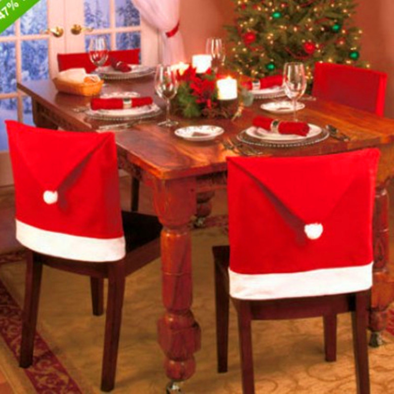 Solid Color Pattern Christmas Fashion Solid Color Party Chair Cover