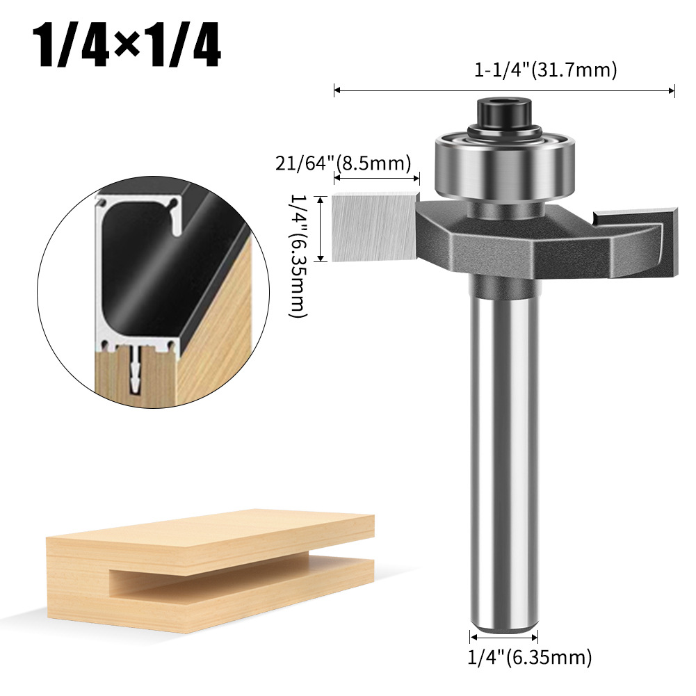 Cortador de bolas en T, fresa para carpintería, cortador ranurado, cortador ranurado, cortador ranurado dos en uno, cortador de chaflán Haitang, cortador de manita