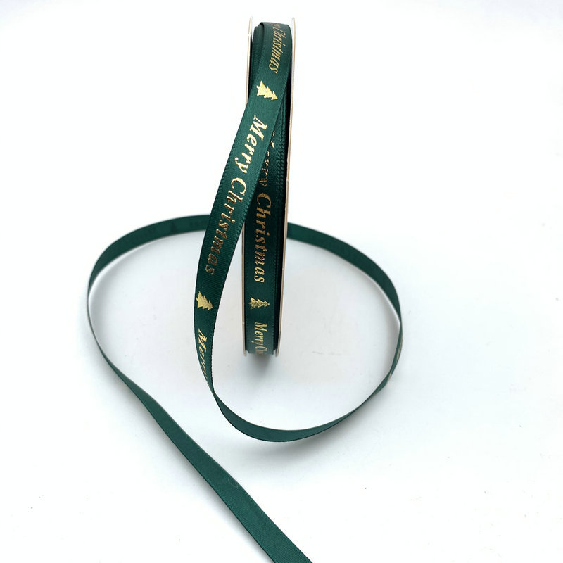 9 * 1cm-약 44 미터/롤 다크 그린 폴리 에스테르 나무