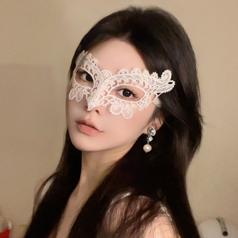 黒の花ハーフフェイスマスクガールズアイマスクレースマスクcosイブニング仮面舞踏会ドレスアップハロウィン|undefined