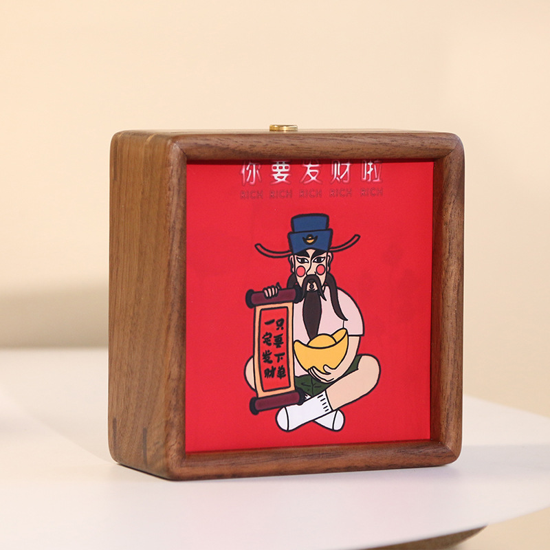 中国黒クルミ無垢材フレームライト絵画クリエイティブナイトライトフォトフレーム雰囲気ライト誕生日 diy ギフト装飾品