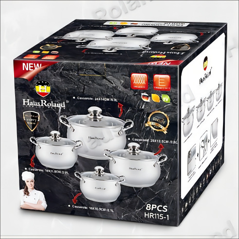 201 material de acero inoxidable 4 piezas de doble oreja de acero inoxidable fuente de fábrica logotipo impreso