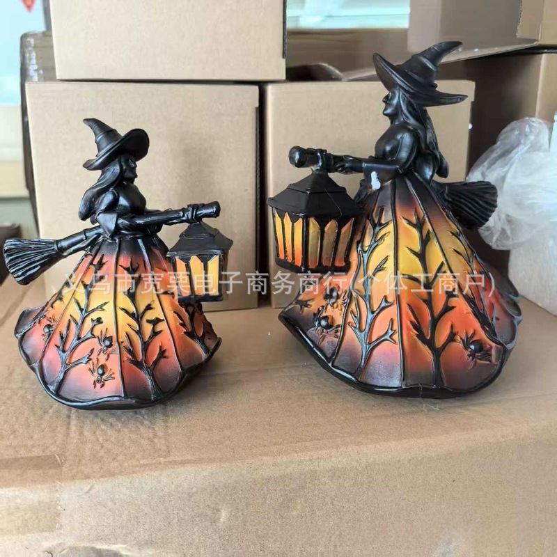 跨境Halloween Witch Lamp 哥特式万圣节女巫灯万圣节爱好者礼物|undefined