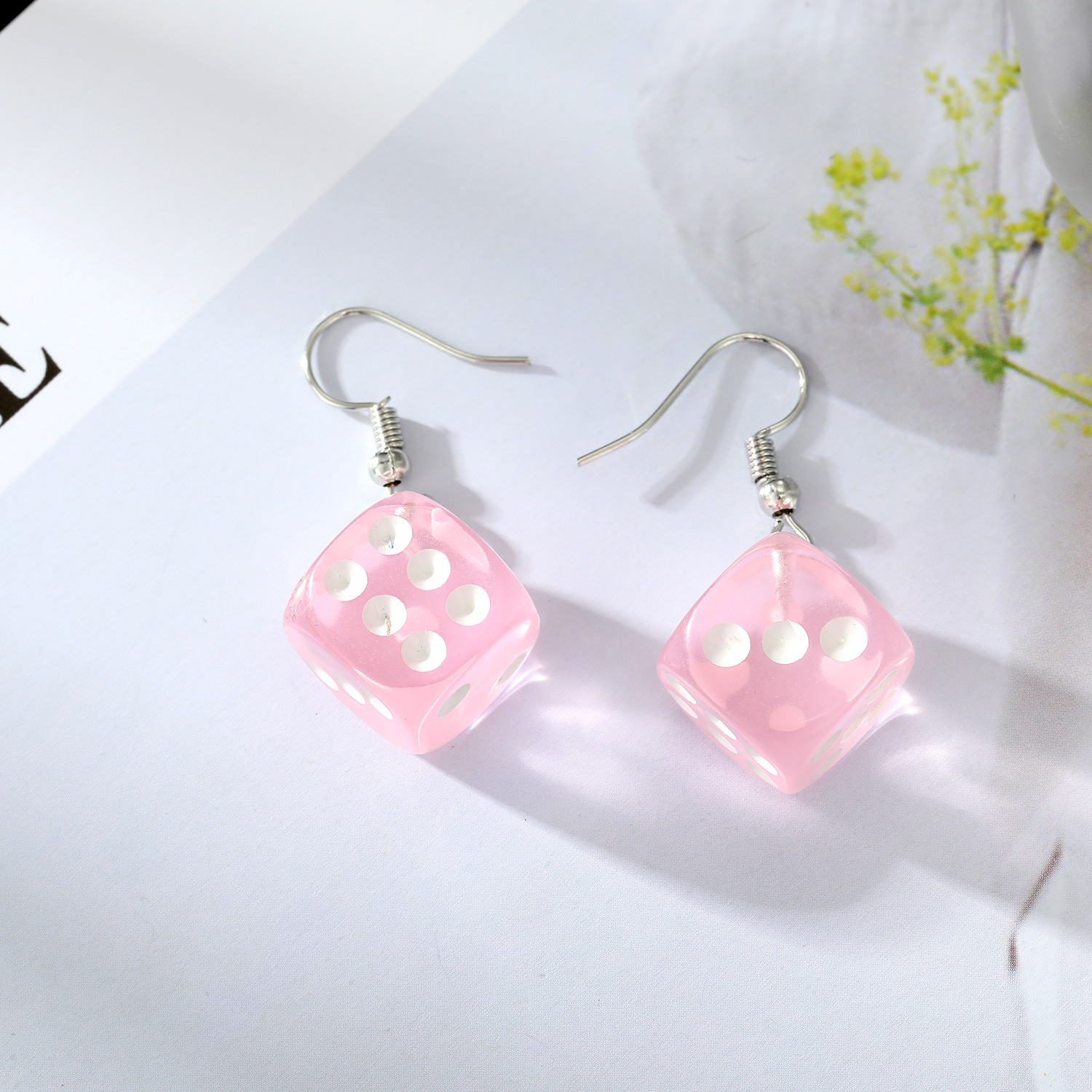 Fashion Ornament New Dice Resin Earrings display picture 9