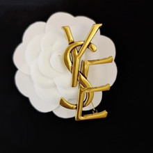 大版古金杨树林胸针y复古光面优质合金铜针服装配饰包包大衣领针