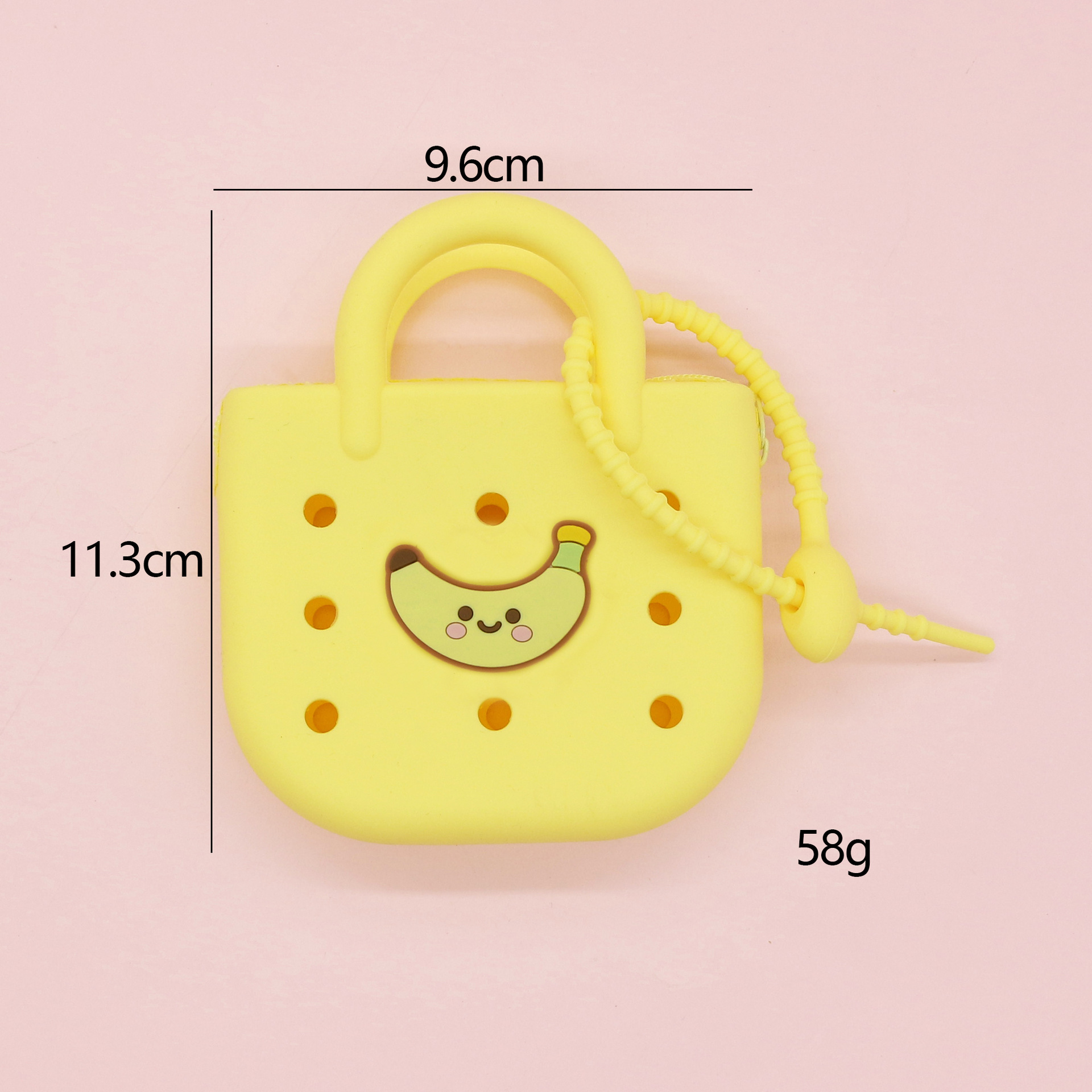 Monedero de silicona portátil explosivo lindo bolso de playa ligero y compacto nuevo bolso de almacenamiento de agujero de bricolaje de dibujos animados