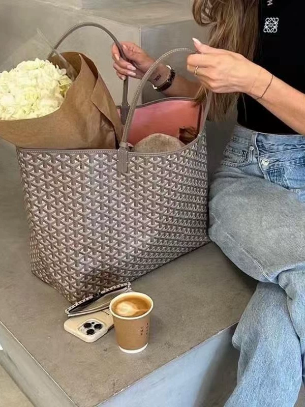Сумка-шоппер, 30×20×10 см, размеры S–XL, с рисунком на внешней стороне и розовой подкладкой