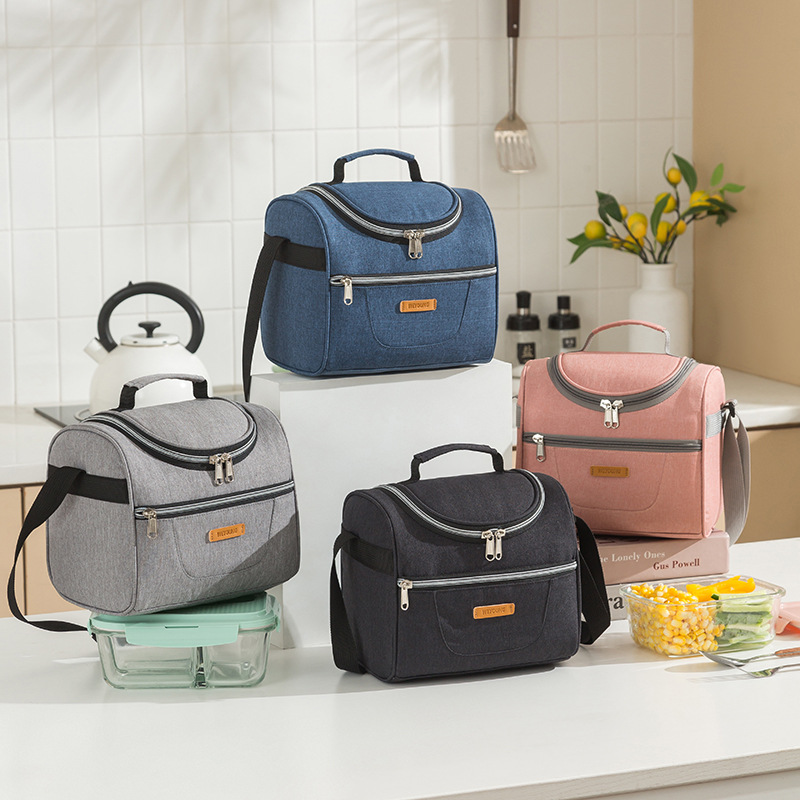 Factory thickened aluminum foil insulated lunch box bag single shoulder crossbody insulated bento bag office worker student bento bag