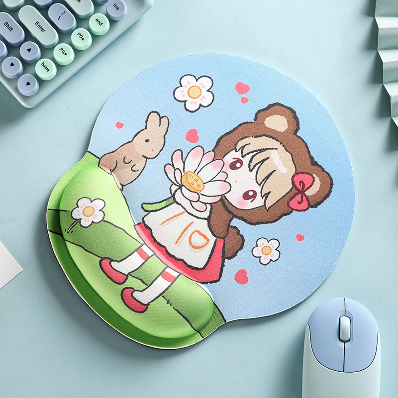 Alfombrillas de ratón transfronterizas, divertidas y variadas, reposamuñecas, alfombrillas de ratón de alta calidad con formas especiales, alfombrillas de ratón de dibujos animados para hombres y mujeres