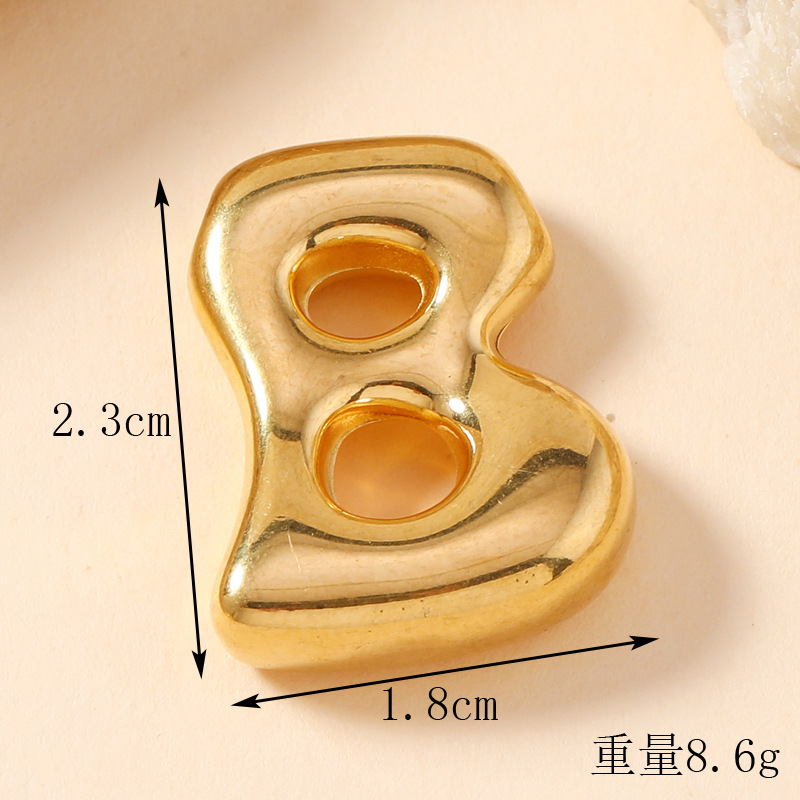 Colgante de estilo europeo y americano de acero inoxidable mini burbuja colgante de letras inglesas accesorios DIY joyas