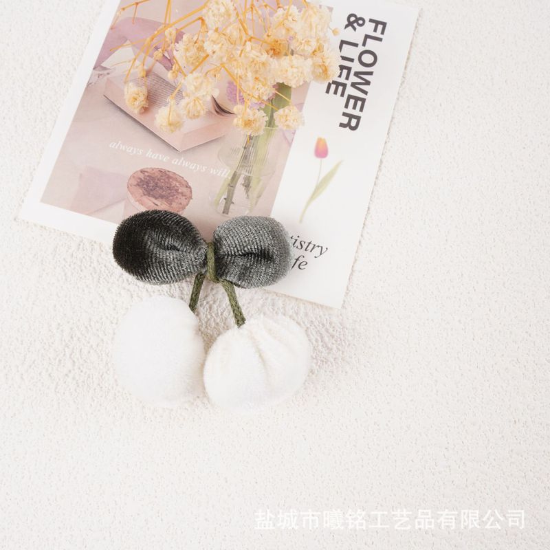花朵辅料金丝绒樱桃半成品服装鞋包服饰辅料小花朵diy配饰配件|undefined