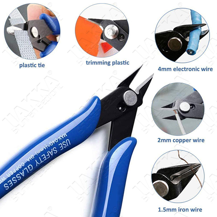 Wholesale 170 diagonal pliers plastic nozzle mini electronic hand-cut pliers DIY model Ruyi pliers