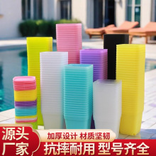 多肉小黑方育苗盆加厚糖果色彩色长方形盆塑料花盆桌面多肉盆批发