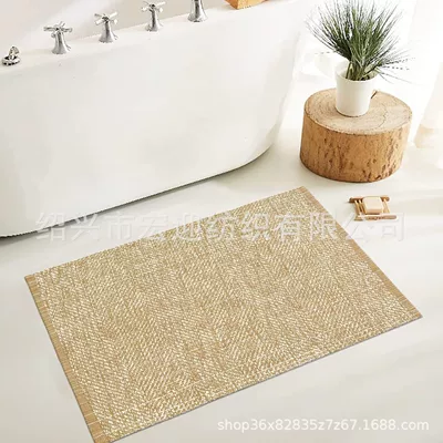 entrance and living room rug | Avtomobil döşəmə paspasları - twill-khaki-with-stitched-edges-60x90cm