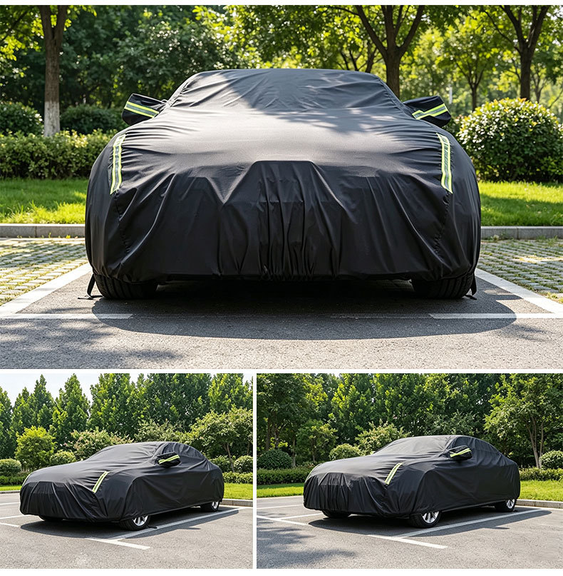 Oxford Cloth 210D Car Cover, Thickened Sunshade, Sun Protection, Heat Insulation, All-Season Rainproof Cover, Full Car Cover