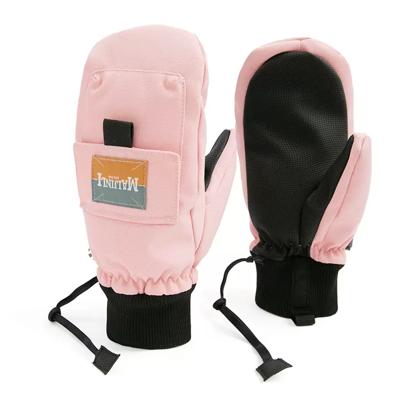闷子滑雪手套防风防寒防水加厚保暖棉并指手套男女内五指滑雪手套