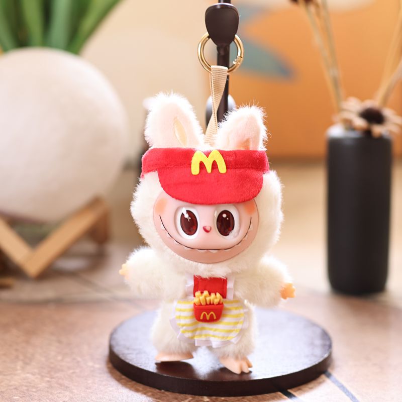 かわいいビニールフライドポテトウサギのペンダントぬいぐるみ人形バッグペンダントキーホルダー人形人形|undefined