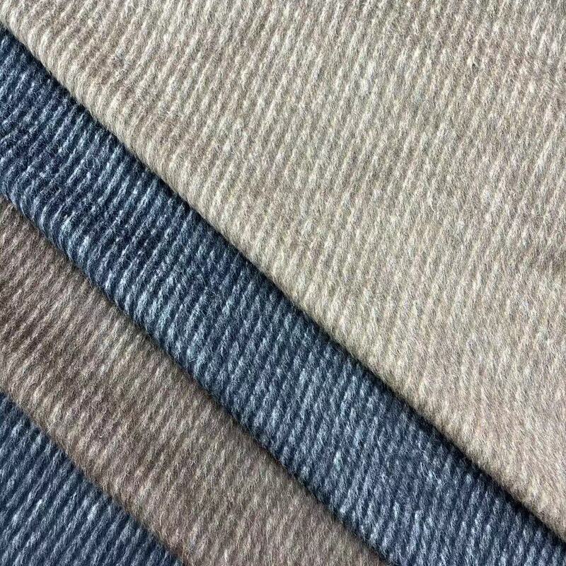New Slub Wool Shun Wool Twill Fabric Autumn and Winter Fashion Coat Coat Bag Fabric in stock Supply