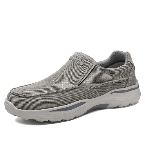 Factory Direct Sale Canvas Shoes Men Old Beijing Fabric Shoes One-Piece Thick Sole Lazy Man Men Extra Large Size 48 Fabric Shoes