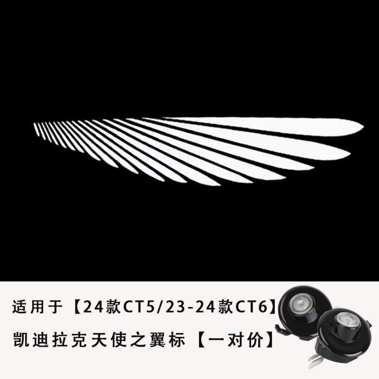 Aplicable a la luz de bienvenida del espejo retrovisor de Cadillac 24 CT5 / 23 - 24 CT6 Ángel Ala Luz de alfombra