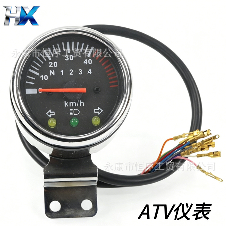 Atv Beach Vehicle Off-Road Vehicle Modified Vehicle Special Instrument Panel Odometer Speedometer Display Gear Position High/Low Beam Steering