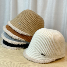 新款秋冬季女士针织毛线帽纯色简约洋气韩版保暖户外旅游马术帽子