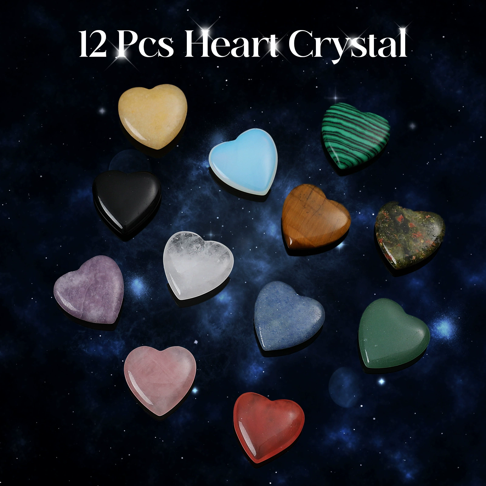 12pcs амазонка взрывной 20mm любовь натуральный камень подарок кристалл любовь оптовая продажа ювелирных изделий с карточками
