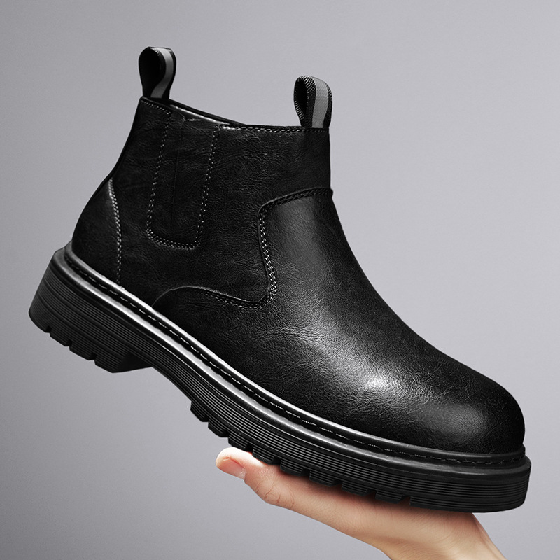 마틴 부츠 2024 신상 남성화 가을 겨울 하이탑 편안한 발 보호 패셔너블한 작업복 스타일 캐주얼 마틴 부츠 방수