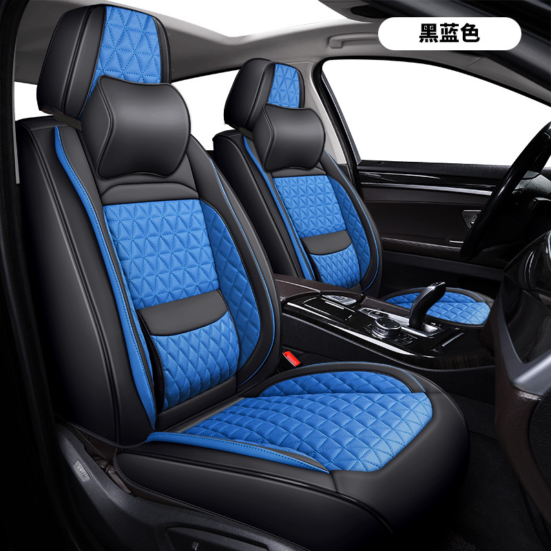 Four-Season Universal Car Seat Covers for Five-Seater Cars, Luxury Seat Covers, Breathable Linen Car Seat Cushions, Decorative Pads