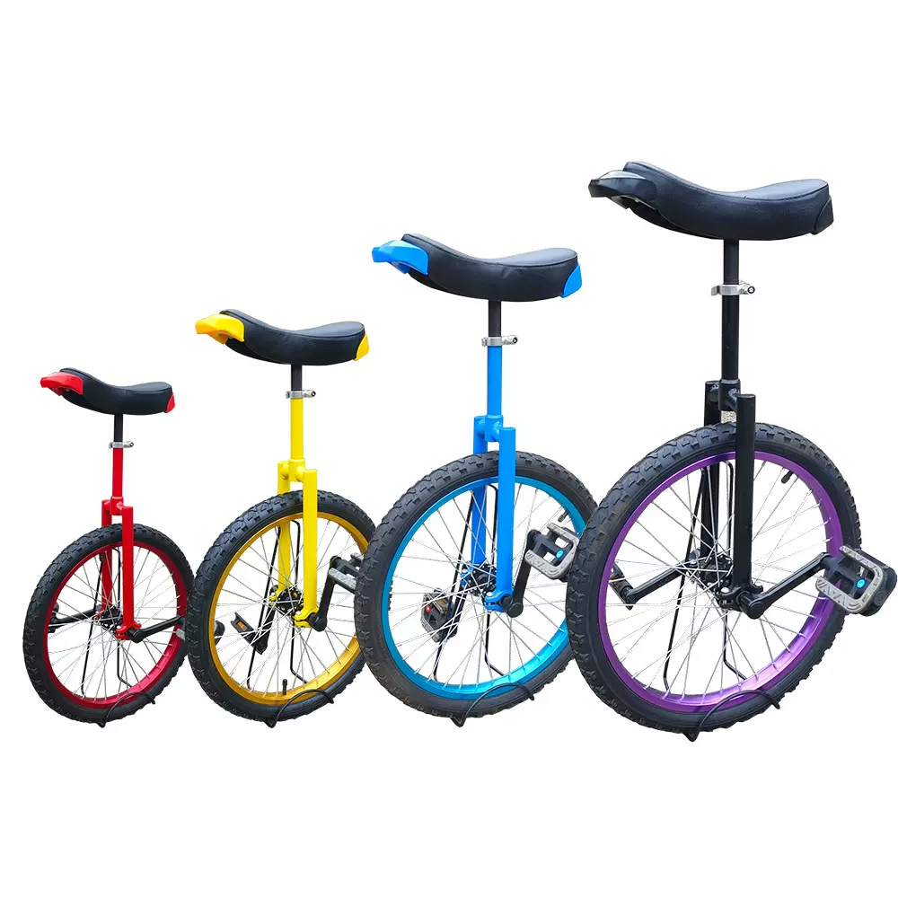 浩隆彩圈独轮车平肩儿童平衡车成人单轮自行车健身独轮车生产厂家