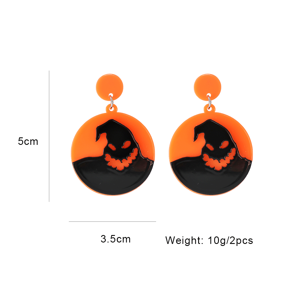 Ghost Spider Skeleton Bat Acrylic Halloween Earrings wholesale jewelry Nihaojewelry